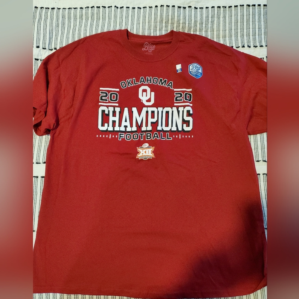 2xl oklahoma sooners big 12 championship tshirt